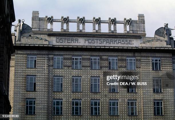 Headquarters of the Osterreichische Postsparkasse , 1904-1912, by Otto Wagner , Jugendstil, Vienna. Austria, 20th century. Detail.