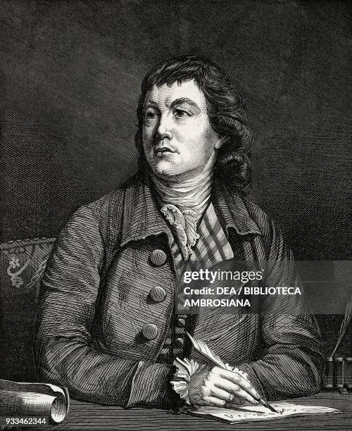 Portrait of William Woodfall , English printer and publisher, engraving from a painting by Thomas Beach , illustration from the magazine The...