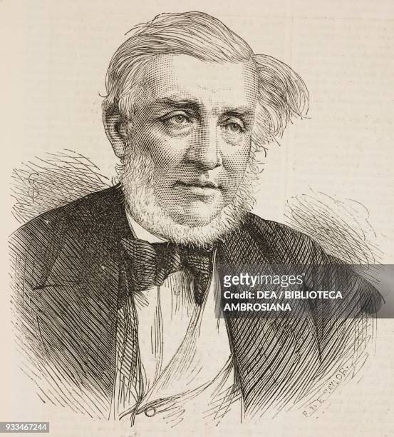 Portrait of Henry Bence Jones , English physician and chemist, illustration from the magazine The Illustrated London News, volume LXII, May 3, 1873.