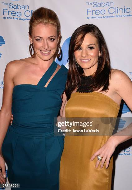 Cat Deeley and Kara DioGuardi attend the 33rd annual Saban Free Clinic dinner gala at The Beverly Hilton Hotel on November 23, 2009 in Beverly Hills,...