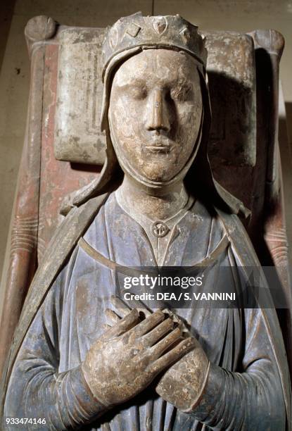 Tomb of Isabella of Angouleme , wife of John Lackland and mother of Henry III of England, abbey church of Fontevraud abbey, founded in 1101 by Robert...