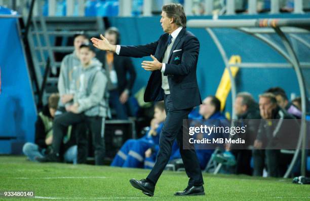 Russia, Saint Petersburg, Saint Petersburg Stadium. UEFA Europa League 2017/18, Round of 16, Second leg, Zenit "u2014 RB Leipzig. Zenit St...