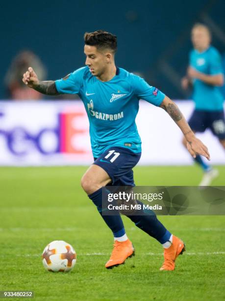 Russia, Saint Petersburg, Saint Petersburg Stadium. UEFA Europa League 2017/18, Round of 16, Second leg, Zenit "u2014 RB Leipzig. Zenit St...