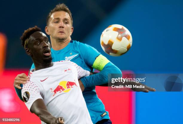 Russia, Saint Petersburg, Saint Petersburg Stadium. UEFA Europa League 2017/18, Round of 16, Second leg, Zenit "u2014 RB Leipzig. RB Leipzig's...