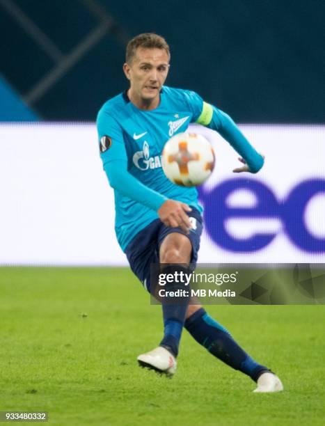 Russia, Saint Petersburg, Saint Petersburg Stadium. UEFA Europa League 2017/18, Round of 16, Second leg, Zenit "u2014 RB Leipzig. Zenit St...