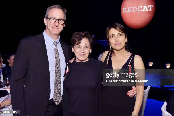 Tim Disney, Adele Yellin and Neda Disney attend The CalArts REDCAT Gala Honoring Charles Gaines and Adele Yellin on March 17, 2018 in Los Angeles,...