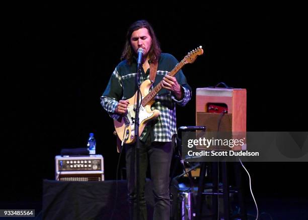 Singer Sam Teskey of The Teskey Brothers performs onstage at Thousand Oaks Civic Arts Plaza on March 17, 2018 in Thousand Oaks, California.