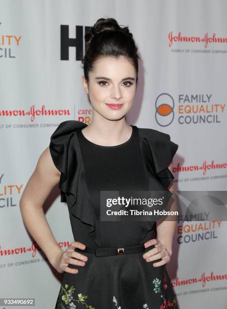 Vanessa Marano attends the Family Equality Council's annual Impact Awards at The Globe Theatre on March 17, 2018 in Universal City, California.