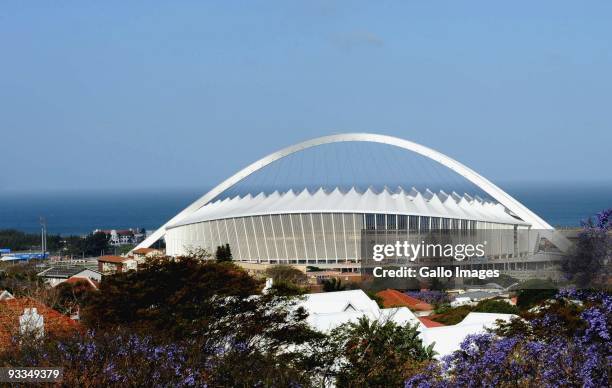 General view of the inspectors in Moses Mabhida during Fifa inspection on September 27, 2009 in Durban, South Africa.