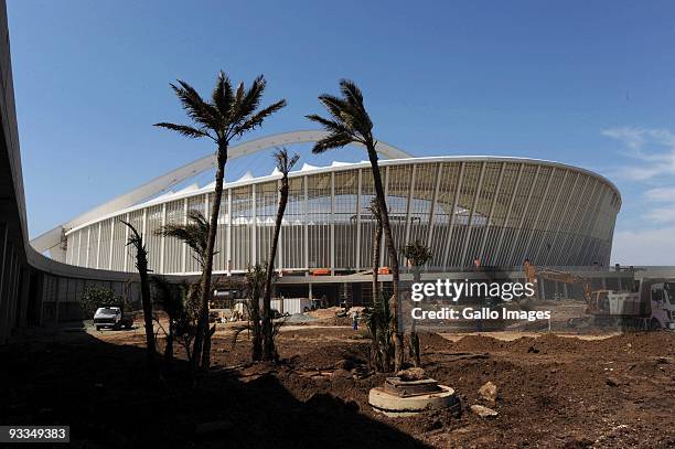 General view of the inspectors in Moses Mabhida during Fifa inspection on September 27, 2009 in Durban, South Africa.