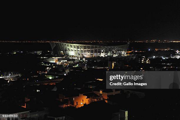 General view of Green Point Stadium in its final stages of construction on September 24, 2009 ahead of the 2010 FIFA Soccer World Cup in South...