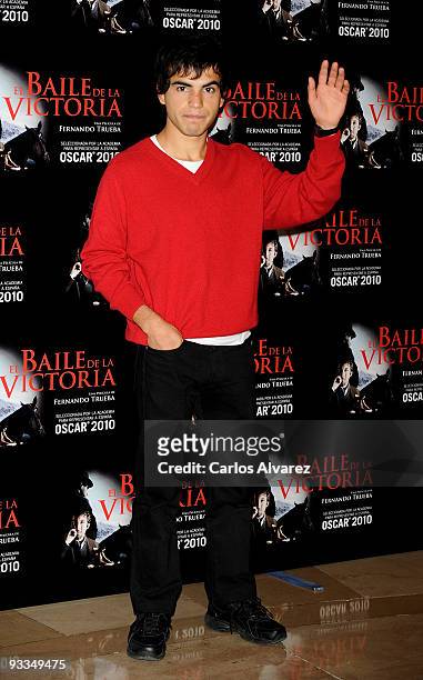 Actor Abel Ayala attends El Baile de la Victoria" photocall at Palafox cinema on November 24, 2009 in Madrid, Spain.