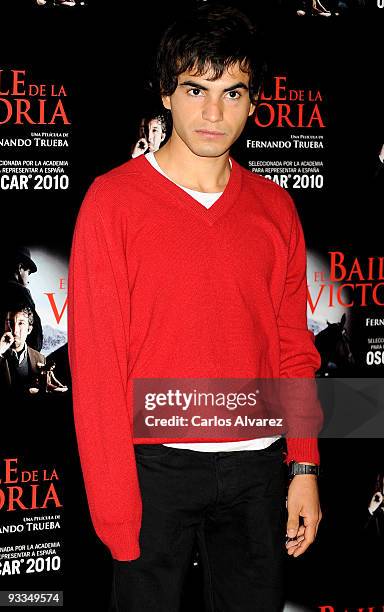 Actor Abel Ayala attends El Baile de la Victoria" photocall at Palafox cinema on November 24, 2009 in Madrid, Spain.