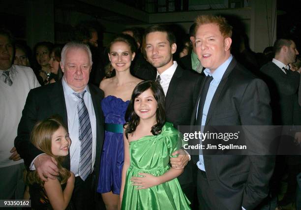 Director Jim Sheridan, Taylor Geare, Bailee Madison, Natalie Portman, Tobey Maguire and Executive Producer Ryan Kavanaugh attend the Cinema Society...