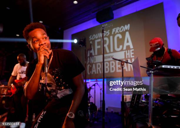 Patoranking performs onstage at Sounds from Africa during SXSW at 800 Congress on March 17, 2018 in Austin, Texas.