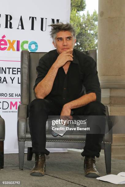 Chilean architect Alejandro Aravena speaks onstage during day one of the Liberatum Mexico Festival 2018 at Castillo de Chapultepec on March 16, 2018...