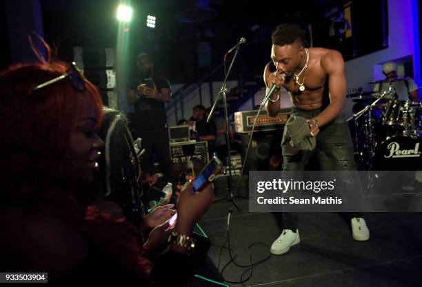 Performs onstage at Sounds from Africa during SXSW at 800 Congress on March 17, 2018 in Austin, Texas.