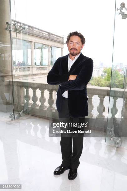 Mexican architect Fernando Romero poses at an afternoon tea held at the residence of Fernando Romero and Soumaya Slim during day one of the Liberatum...