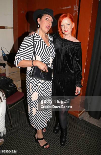 Rossy De Palma and Shirley Manson pose during day one of the Liberatum Mexico Festival 2018 at Castillo de Chapultepec on March 16, 2018 in Mexico...