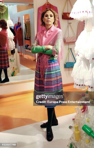 Agatha Ruiz de la Prada poses for a photo session on February 21, 2018 in Madrid, Spain.