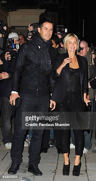 Jamie Redknapp and Louise Redknapp attend the switch on ceremony for the Stella McCartney store christmas lights on November 23, 2009 in London,...