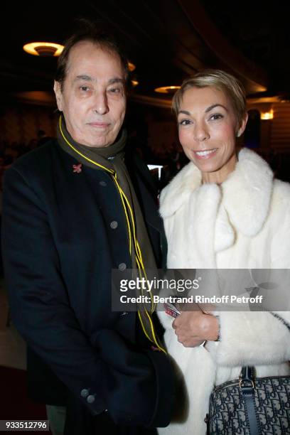 Gilles Dufour and Mathilde Favier attend Sylvie Vartan performs at Le Grand Rex on March 16, 2018 in Paris, France.