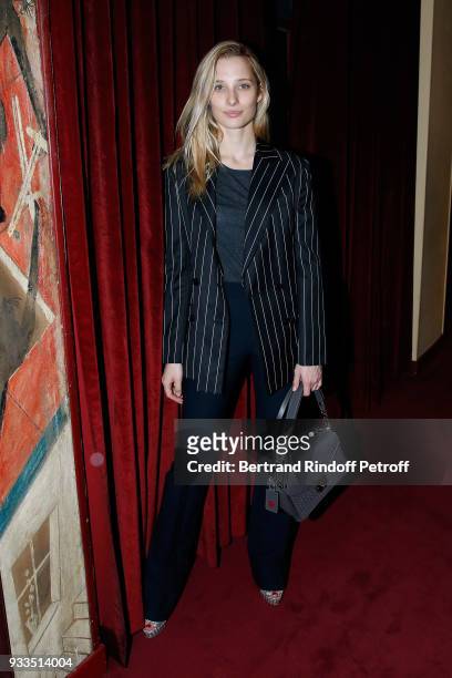 Ilona Smet attends Sylvie Vartan performs at Le Grand Rex on March 16, 2018 in Paris, France.