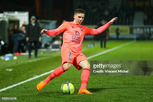 Timo Stavitski of Caen during the Ligue 1 match between Angers SCO and SM Caen at Stade Raymond Kopa on March 17, 2018 in Angers, .