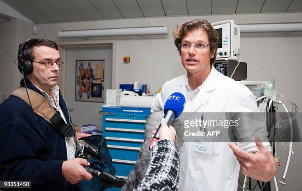 Belgian Doctor Steven Laureys , who in 2006 discovered that Rom Houben, in coma for 23 years, was in fact quite conscious, gives a press conference...