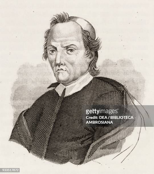 Portrait of Ludovico Antonio Muratori , Italian priest and historian, engraving from L'album, giornale letterario e di belle arti, Saturday, August...