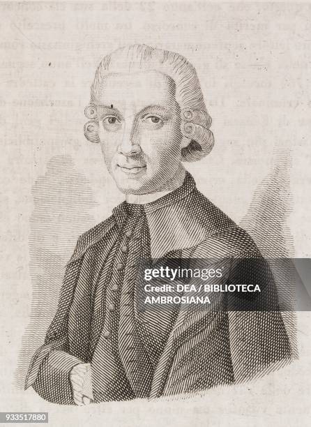 Portrait of Filippo Maria Renazzi , Italian lawyer and historian, engraving from L'album, giornale letterario e di belle arti, Saturday, August 15...