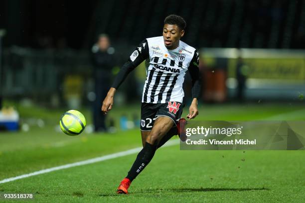 Jeff Reine Adelaide of Angers during the Ligue 1 match between Angers SCO and SM Caen at Stade Raymond Kopa on March 17, 2018 in Angers, .