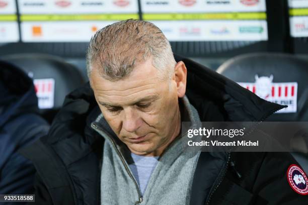 Patrice Garande of Caen during the Ligue 1 match between Angers SCO and SM Caen at Stade Raymond Kopa on March 17, 2018 in Angers, .