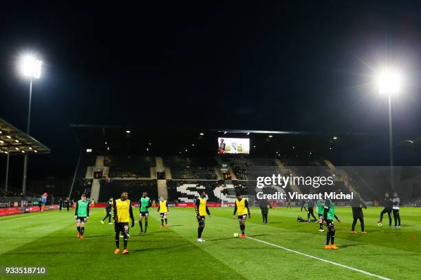 Training of Angers during the Ligue 1 match between Angers SCO and SM Caen at Stade Raymond Kopa on March 17, 2018 in Angers, .