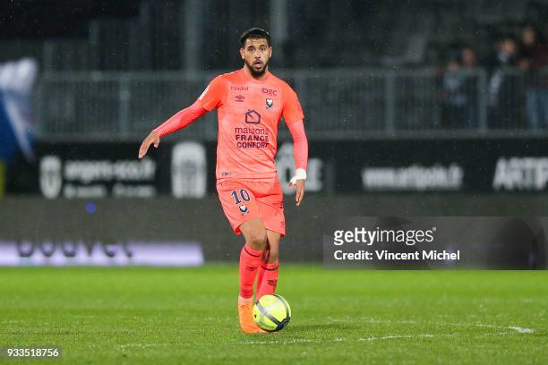 Youssef Ait Bennasser of Caen during the Ligue 1 match between Angers SCO and SM Caen at Stade Raymond Kopa on March 17, 2018 in Angers, .