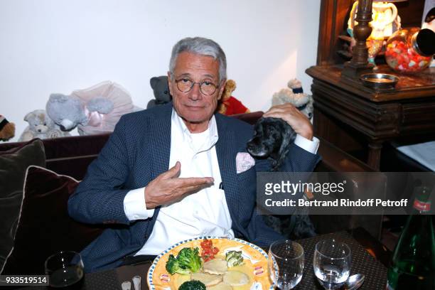 Jean-Marie Perier attends the Dinner at Waknine Restaurant after Sylvie Vartan performed at Le Grand Rex on March 16, 2018 in Paris, France.
