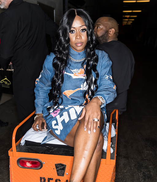 Remi Martin Rapper Rapper Remy Ma poses backstage after performing at the Be Expo 2018 ...