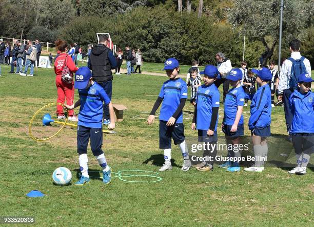 General view of Parco 2 Giugno in Bari with participants in the celebration of 120 years of FIGC during an Italian Football Federation event to...