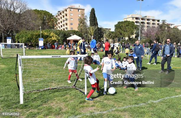 General view of Parco 2 Giugno in Bari with participants in the celebration of 120 years of FIGC during an Italian Football Federation event to...