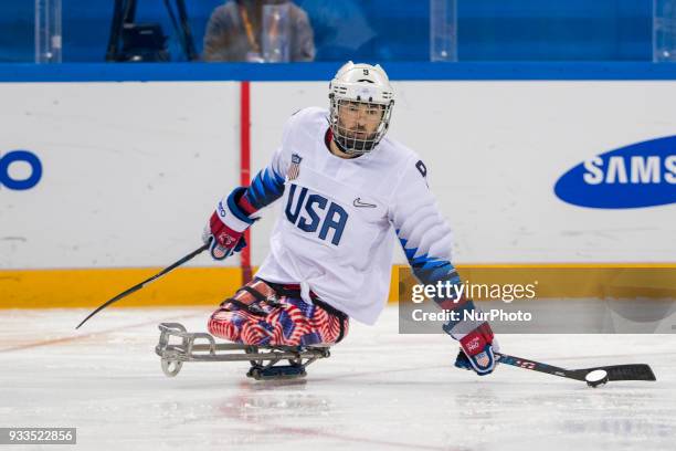 Travis DODSON during The Ice Hockey gold medal game between Canada and United States during day nine of the PyeongChang 2018 Paralympic Games on...