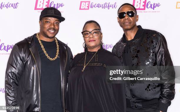 AllHipHop.com co-founder and co-CEO Chuck 'Jigsaw' Creekmur, rappers Roxanne Shante and record producer, Doug E. Fresh aka 'The Human Beat Box'...