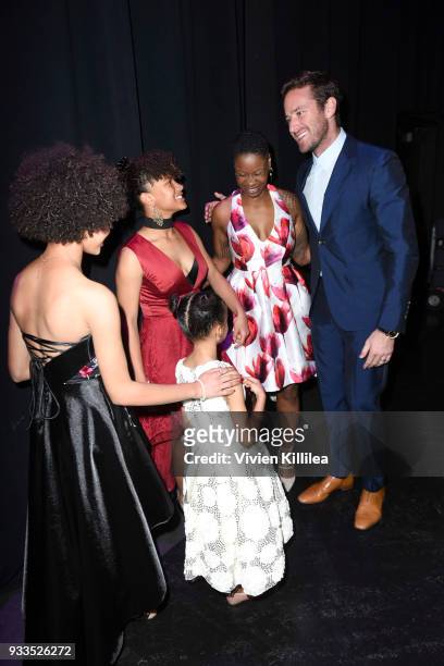 Lola Jessika, her daughters and Armie Hammer attend Family Equality Council's Impact Awards at The Globe Theatre at Universal Studios on March 17,...