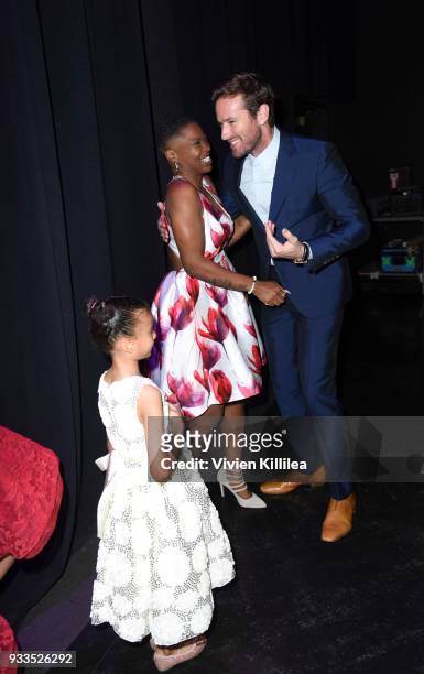 Lola Jessika, her daughter and Armie Hammer attend Family Equality Council's Impact Awards at The Globe Theatre at Universal Studios on March 17,...