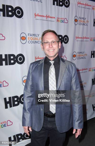 Del Shores attends Family Equality Council's Impact Awards at The Globe Theatre at Universal Studios on March 17, 2018 in Universal City, California.