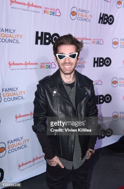 Dylan Murphy attends Family Equality Council's Impact Awards at The Globe Theatre at Universal Studios on March 17, 2018 in Universal City,...