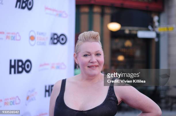 Calpernia Addams attends Family Equality Council's Impact Awards at The Globe Theatre at Universal Studios on March 17, 2018 in Universal City,...