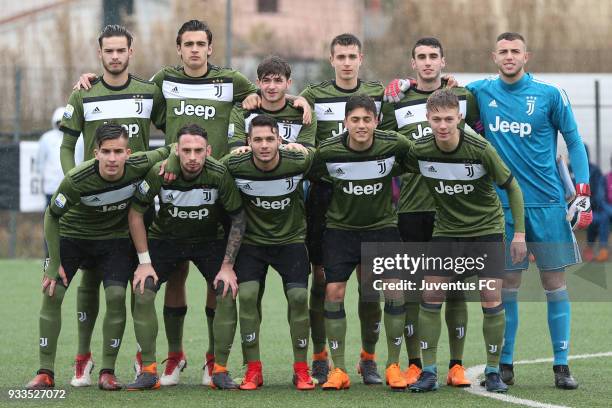 Juventus poses during the Viareggio Cup match between Juventus U19 snd Euro New York U19 on March 18, 2018 in Margine Coperta near Pistoia, Italy.