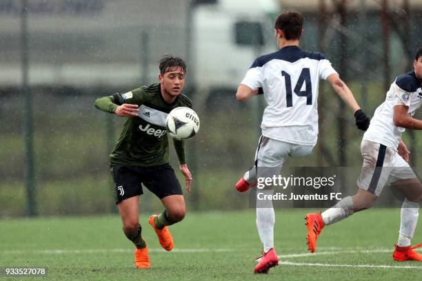 Ferdinando Del Sole of Juventus in action during the Viareggio Cup match between Juventus U19 snd Euro New York U19 on March 18, 2018 in Margine...