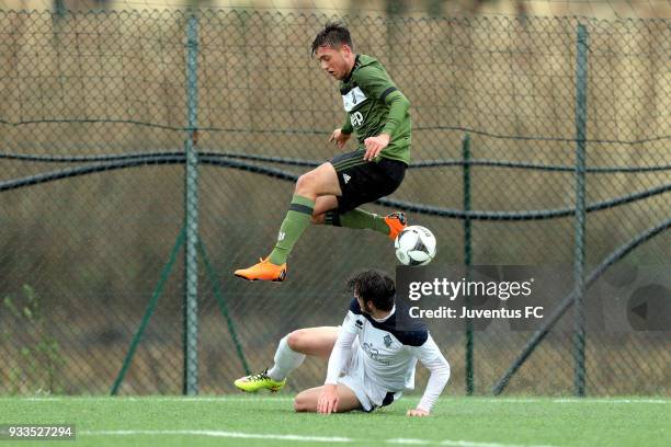 Ferdinando Del Sole of Juventus in action during the Viareggio Cup match between Juventus U19 snd Euro New York U19 on March 18, 2018 in Margine...