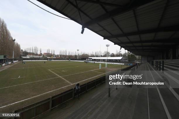 General view prior to the Rugby World Cup 2019 Europe Qualifier match between Belgium and Spain held at Little Heysel next to King Baudouin Stadium...